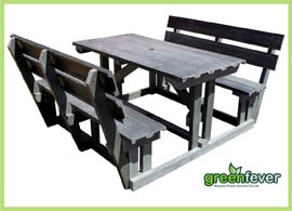 Kilimanjaro Bench with backrest